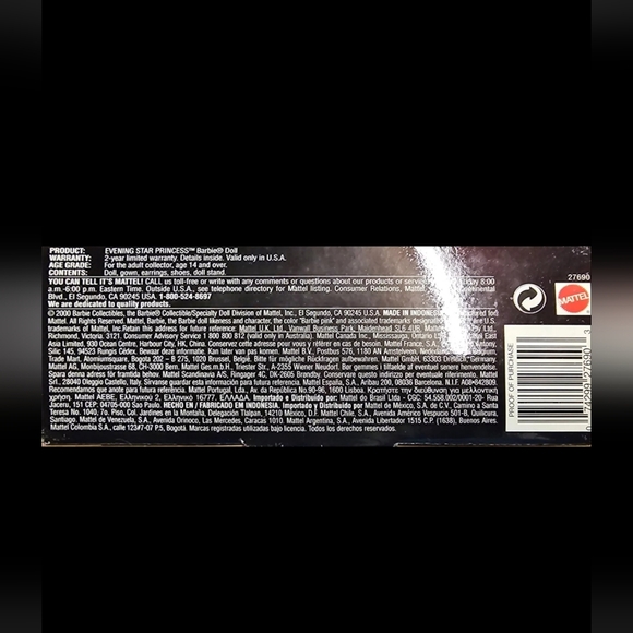 Barbie Collectibles Celestial Collection Evening Star Princess 2000 NIB - Picture 6 of 7